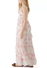 Girls 7-16 Ivy Floral Mix Chiffon Maxi Dress