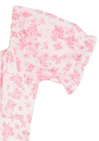 Girls 7-16 Floral Short Tiered Dress