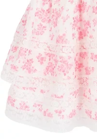 Girls 7-16 Floral Short Tiered Dress