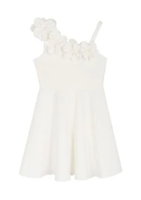 Girls 7-16 Floral Shoulder Scuba Knit Dress