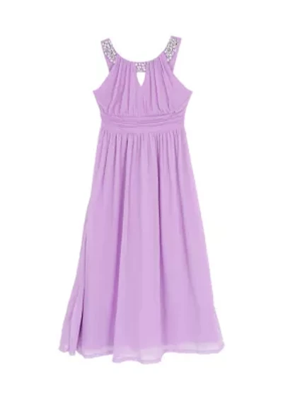 Girls 7-16 Stone Halter Maxi Dress
