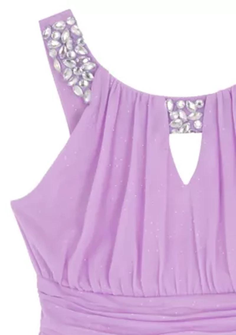 Girls 7-16 Stone Halter Maxi Dress