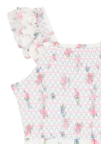 Girls 7-16 Ivy Floral Textured Woven Maxi Dress