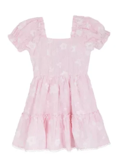Girls 7-16 Floral Striped Dress