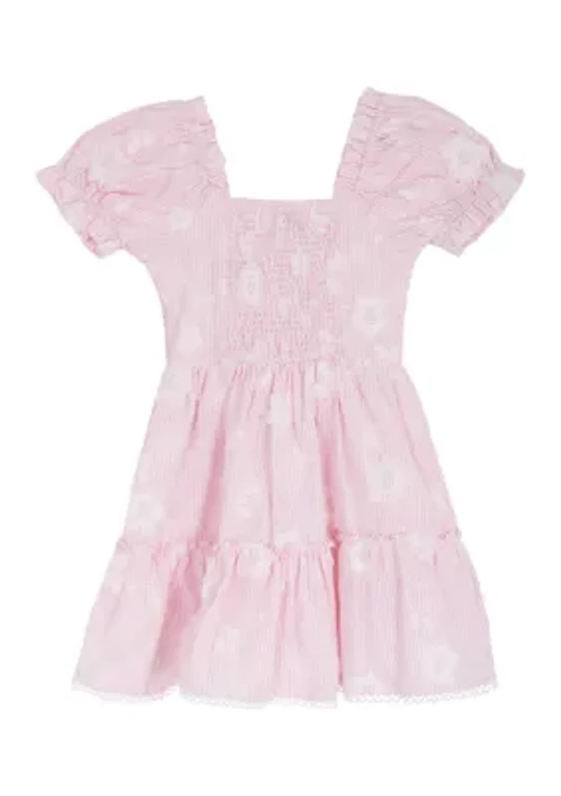 Girls 7-16 Floral Striped Dress