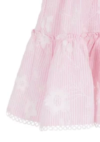 Girls 7-16 Floral Striped Dress