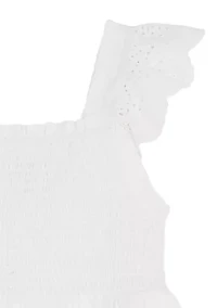 Girls 7-16 Tiered Eyelet Dress