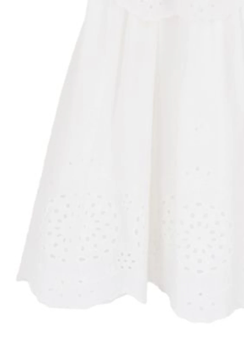 Girls 7-16 Tiered Eyelet Dress