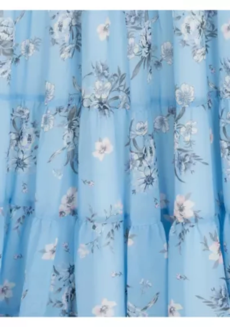 Girls 7-16 Floral Smocked Maxi Dress