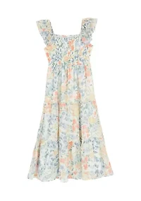Girls 7-16 Floral Hi Low Maxi Dress
