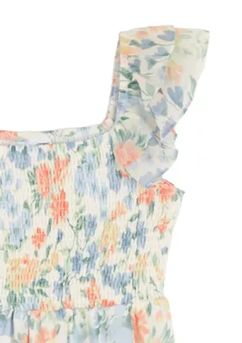 Girls 7-16 Floral Hi Low Maxi Dress