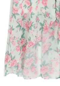 Girls 7-16 Multi Floral Tiered Maxi Dress