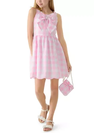 Girls 7-16 Pink Gingham Dress