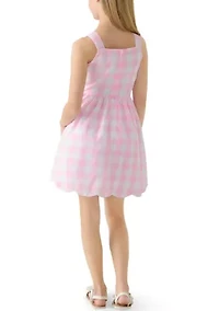 Girls 7-16 Pink Gingham Dress
