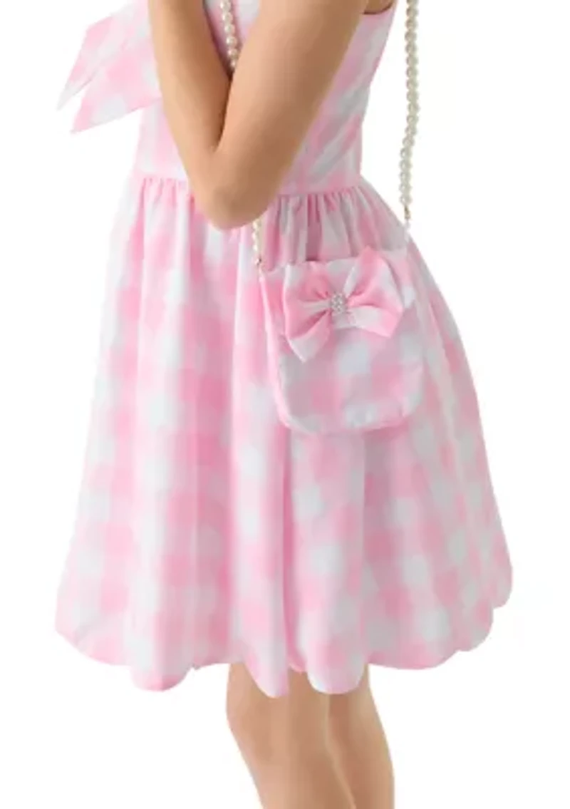 Girls 7-16 Pink Gingham Dress