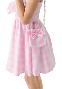 Girls 7-16 Pink Gingham Dress