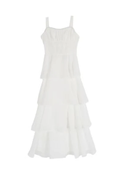 Girls 7-16 Clip Dot Tiered Maxi Dress