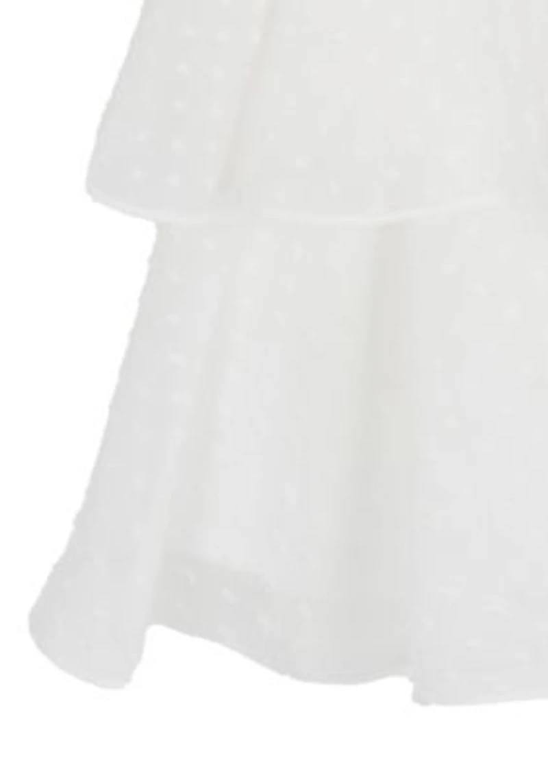 Girls 7-16 Clip Dot Tiered Maxi Dress