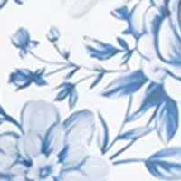 Girls 7-16 Blue Floral Mikado Dress