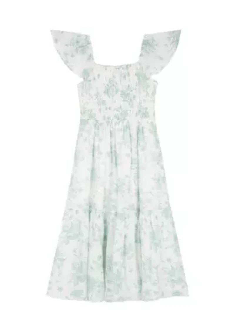 Girls 7-16 Toile Maxi Dress