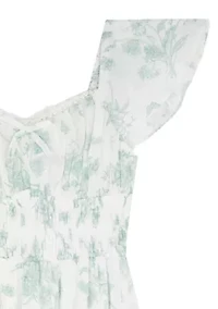 Girls 7-16 Toile Maxi Dress