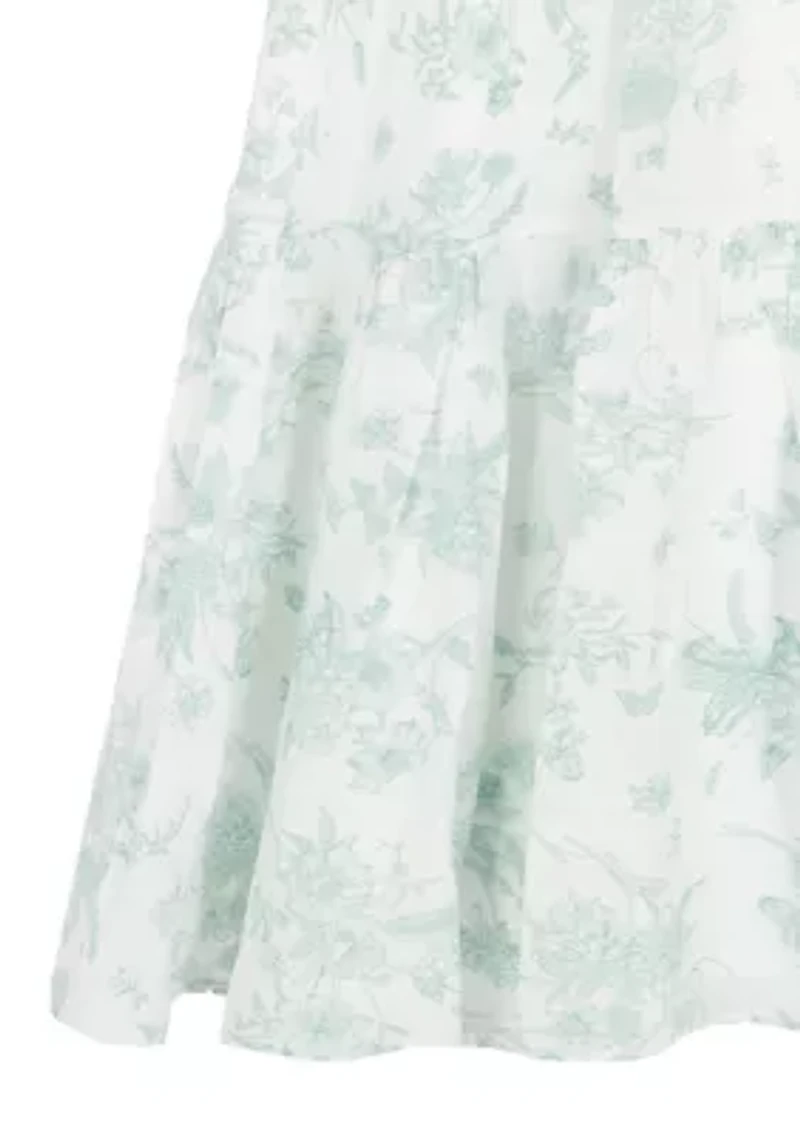 Girls 7-16 Toile Maxi Dress