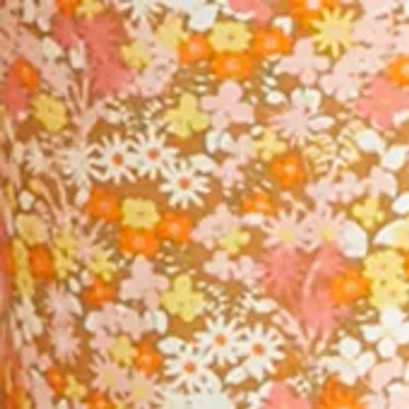 Girls 7-16 Printed Woven Tie Front Top and Floral Pants Set