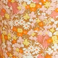 Girls 7-16 Printed Woven Tie Front Top and Floral Pants Set