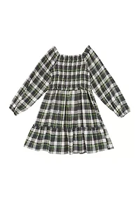 Girls 4-6x Twill Yarn Dyed Plaid Dress