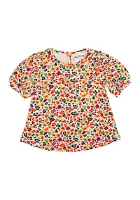 Girls 4-6x Leopard Printed Top