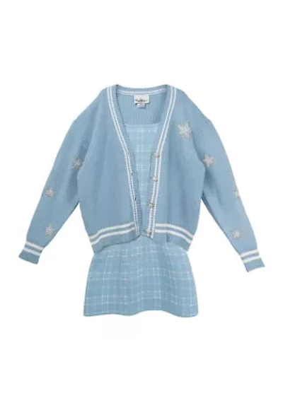 Girls 4-6x Cardigan Dress Set