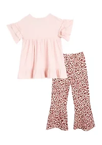 Girls 4-6x Animal Printed Set with Headband