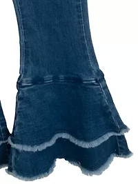 Girls 4-6x Crochet Knit T-Shirt and Flared Pants Set