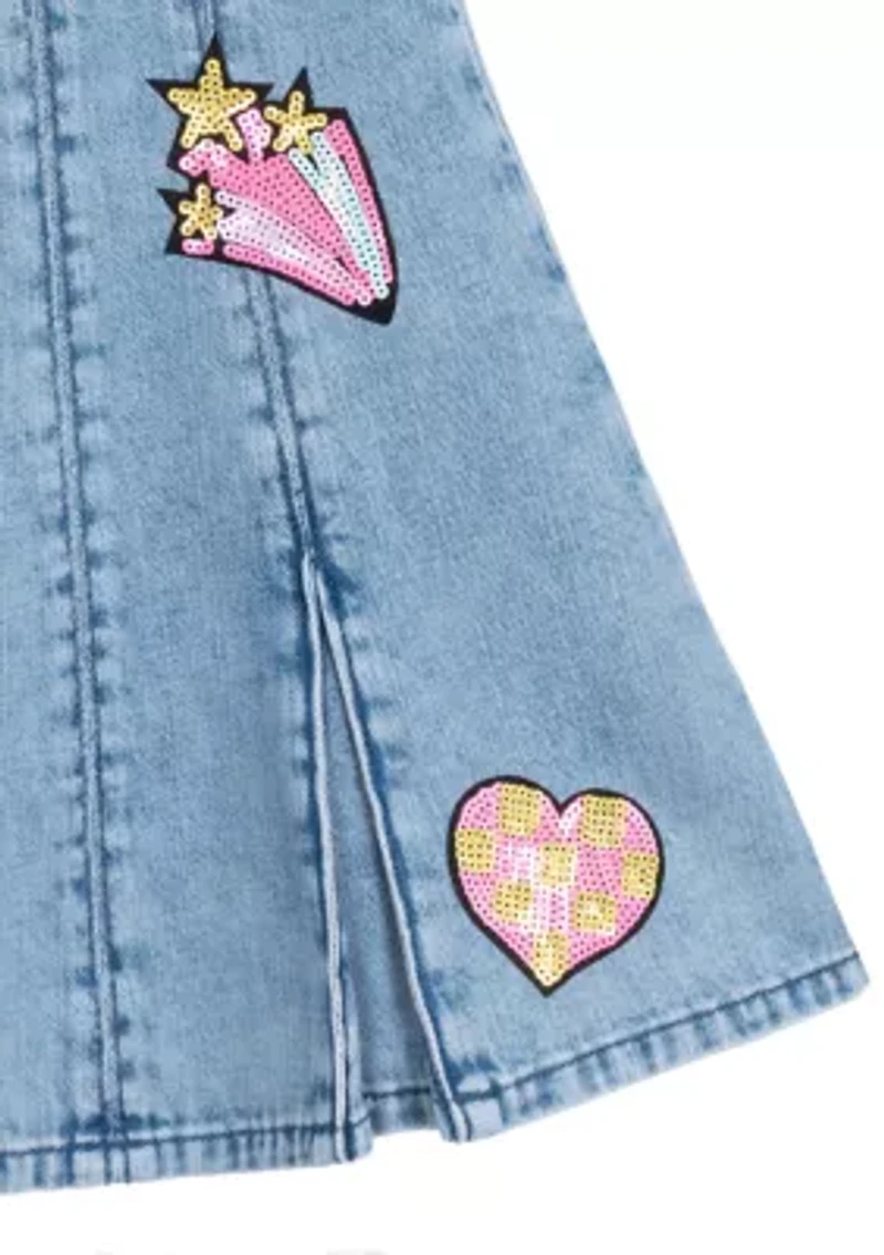 Girls 4-6x Denim Jumper