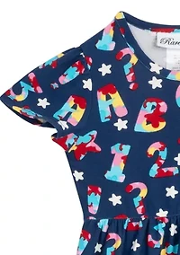 Girls 4-6x Dress Set with Scrunchies