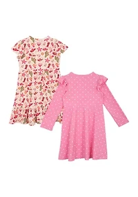 Girls 4-6x Western Dress Set with Hair Ties