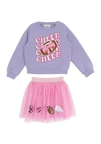 Girls 4-6x Cheer Skirt Set