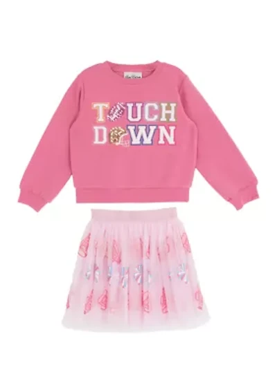 Girls 4-6x Touchdown Skirt Set