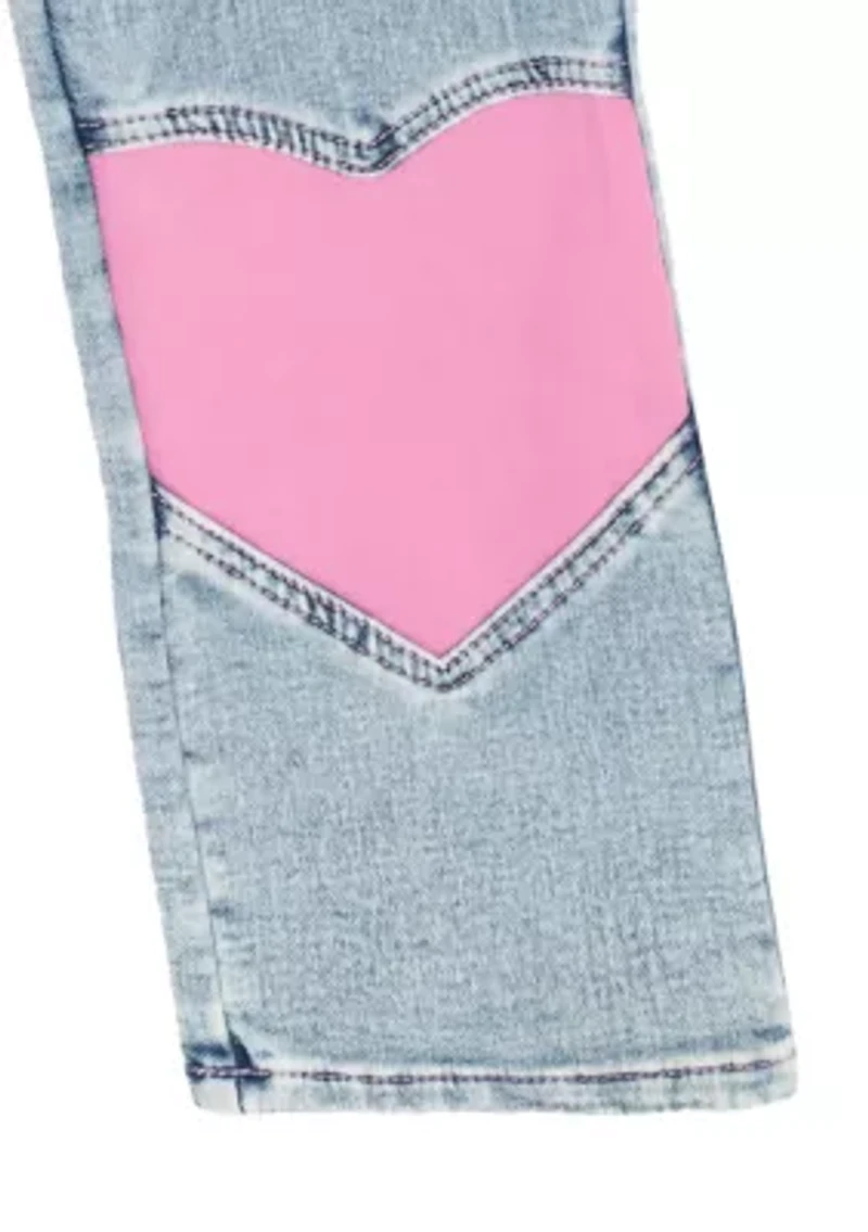 Girls 4-6x Pink Heart Jean Set