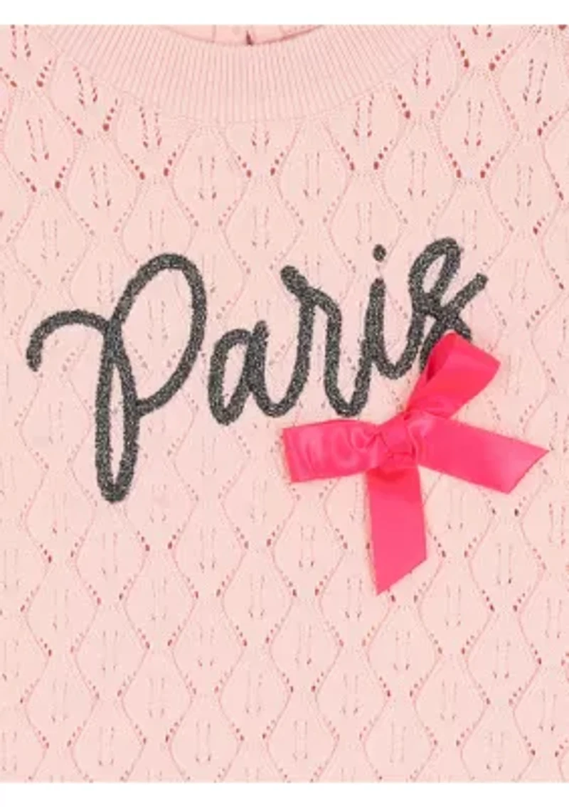 Girls 4-6x Paris Sweater Cheetah Skirt