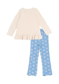 Girls 4-6x Buttefly Top and Legging Set