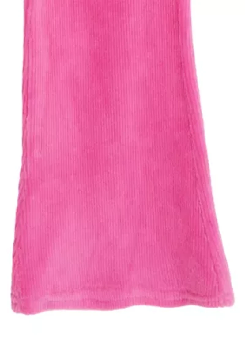 Girls 4-6x Green Icon Pink Corduroy Pant Set