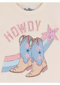 Girls 4-6x Howdy Ruffle Denim Set