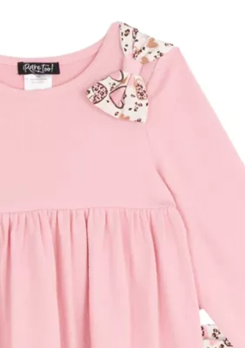 Girls 4-6x Bow Top and Floral Legging Set