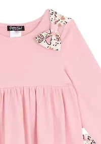 Girls 4-6x Bow Top and Floral Legging Set