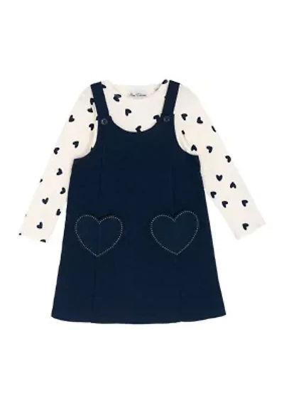 Girls 4-6x Heart Knit Jumper