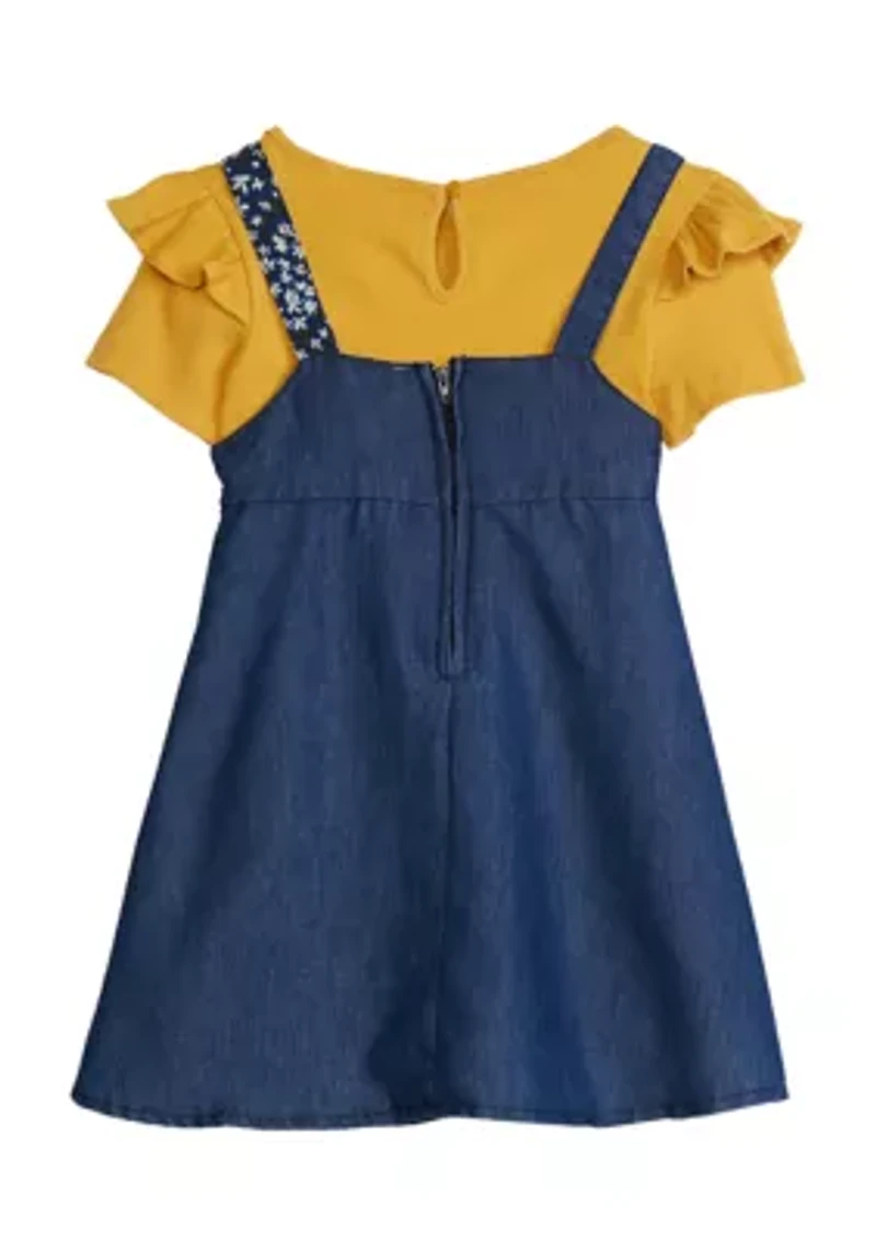 Girls 4-6x Patchwork Denim Jumper