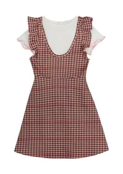 Girls 4-6x Double Knit Plaid Jumper