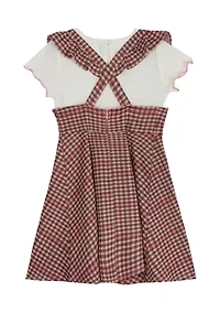 Girls 4-6x Double Knit Plaid Jumper