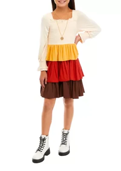 Girls 7-16 Color Blocked Dress